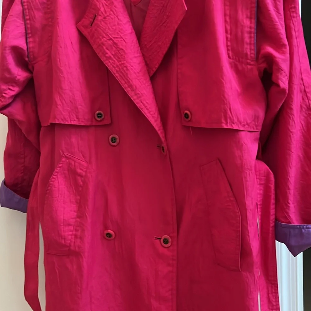 British Mist vintage trench coat size 7/8 - Picture 12 of 16